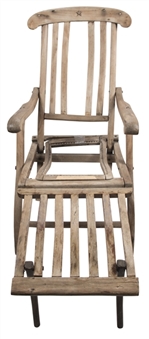 Original RMS Titanic Wooden Deck Chair with Ken Schultz Receipt (Walter Lord LOA and Photo Style Match)(Beckett)